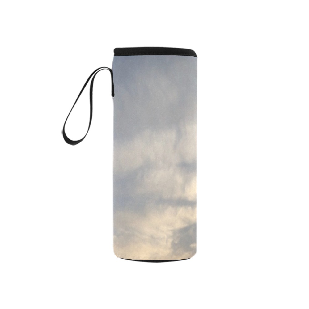 Rippled Cloud Collection Neoprene Water Bottle Pouch/Small