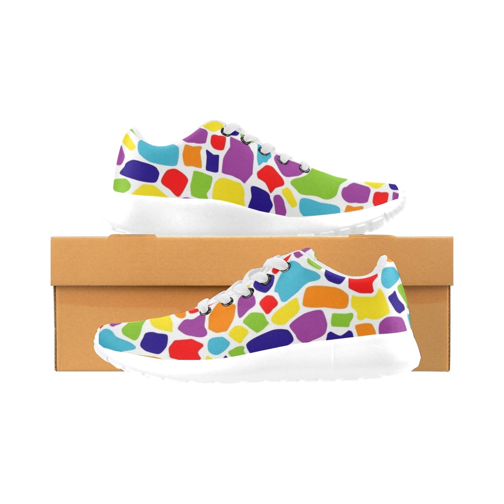 Rainbow Mosaic Kids Shoes Kid's Running Shoes (Model 020)