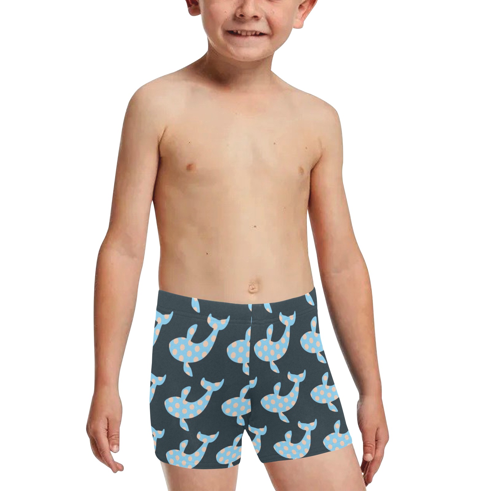 Whales Little Boys' Swimming Trunks (Model L57)