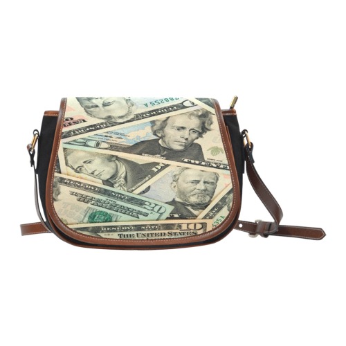US PAPER CURRENCY Saddle Bag/Small (Model 1649)(Flap Customization)