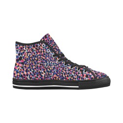 Colorful leopards dots 39OP Vancouver H Women's Canvas Shoes (1013-1)