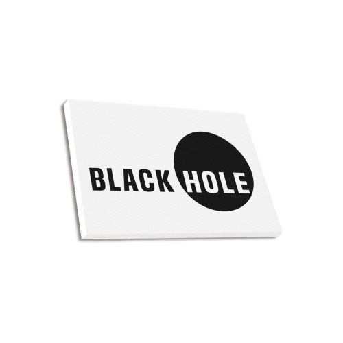 Black Hole Funny Conceptual Art For White Products Upgraded Canvas Print 18"x12"