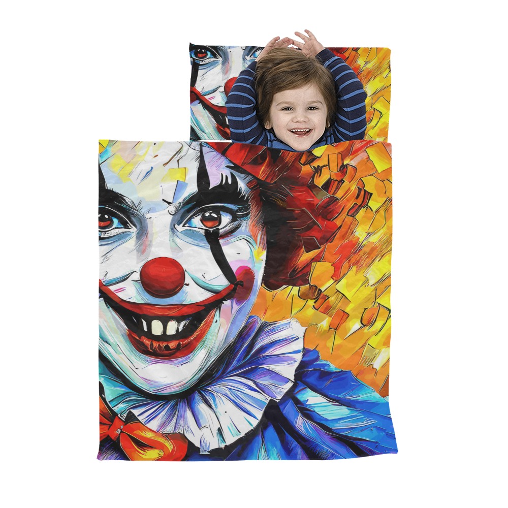 Funny smiling clown. Kids' Sleeping Bag