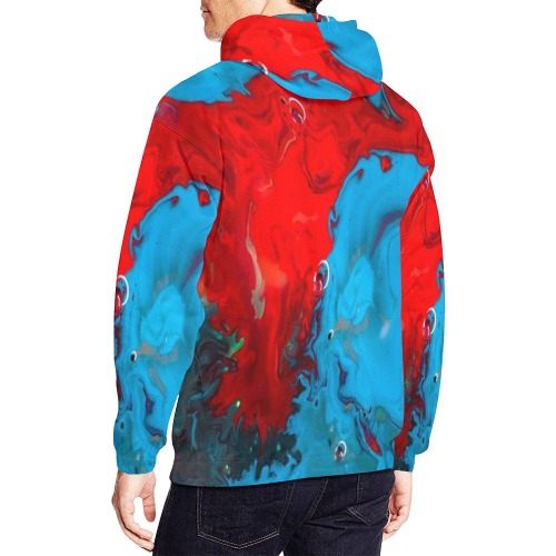 liquid paint abstract All Over Print Hoodie for Men (USA Size) (Model H13)