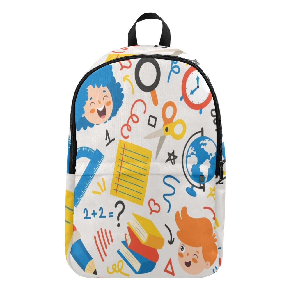 school-supplies-for-children-education-vector Fabric Backpack for Adult (Model 1659)