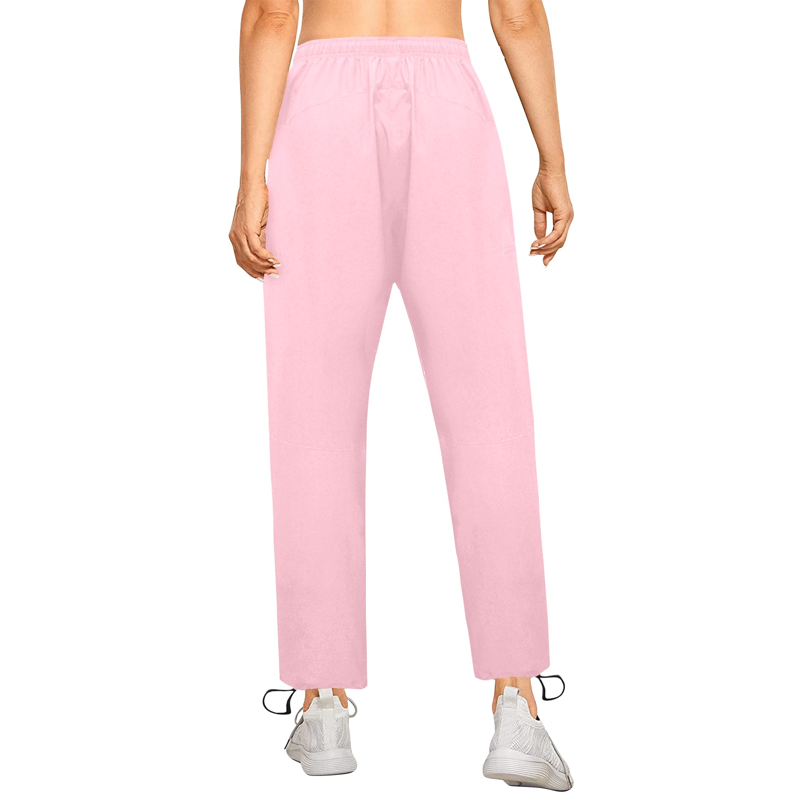 Pink Flowered Women's Quick Dry Cargo Sweatpants (Model L65)