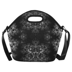 Frost at Midnight Fractal Neoprene Lunch Bag/Large (Model 1669)