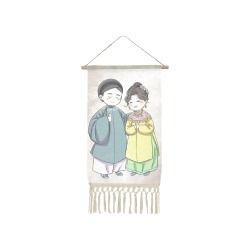 happy couple Linen Hanging Poster