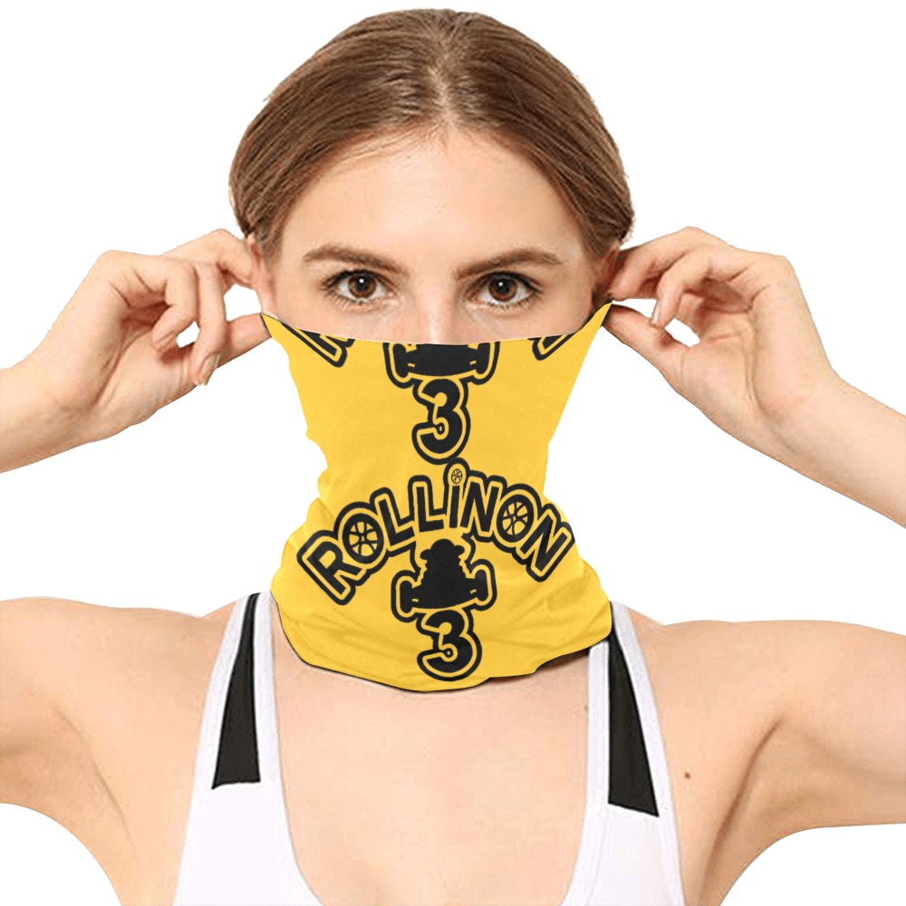 RollinOn3 Golden Neck Gaiter Multifunctional Headwear