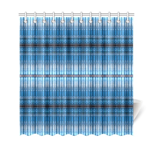 fabric pillar's, blue, repeating pattern Shower Curtain 69"x72"