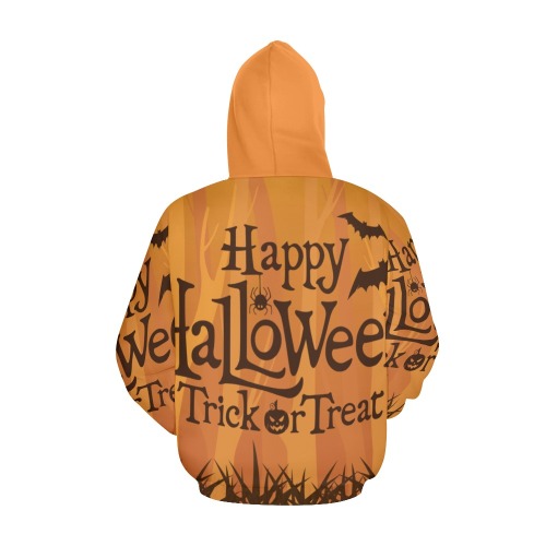 Happy Halloween Trick or Treat All Over Print Hoodie for Men (USA Size) (Model H13)