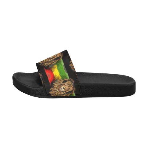 Jamaican mens slides Men's Slide Sandals (Model 057)