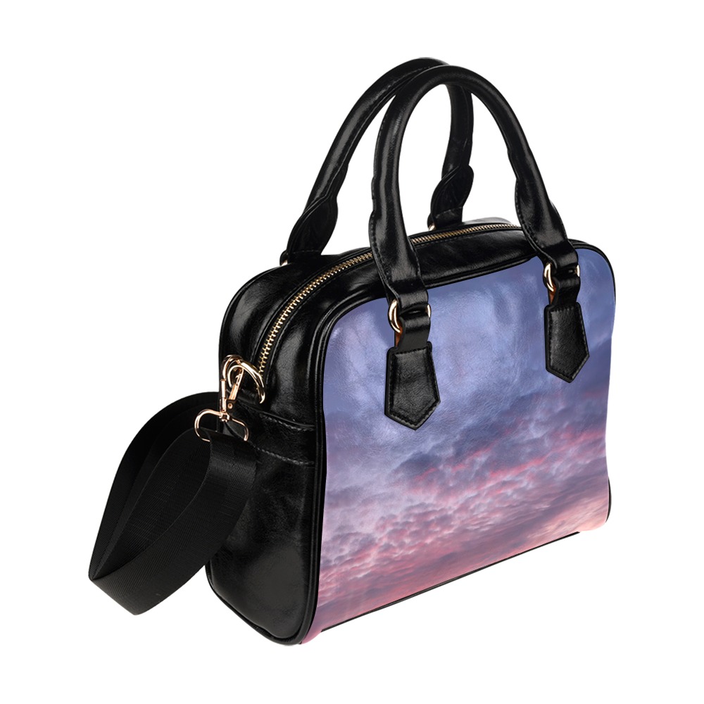 Morning Purple Sunrise Collection Shoulder Handbag (Model 1634)
