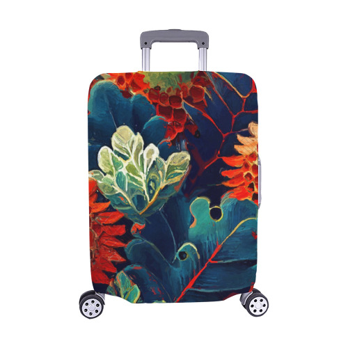 flowers botanic art (7) luggage cover Luggage Cover/Medium 22"-25"