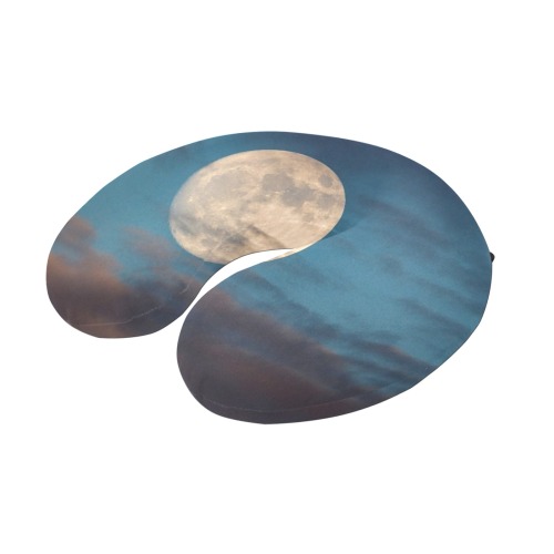 Teal Moon Sky U-Shape Travel Pillow