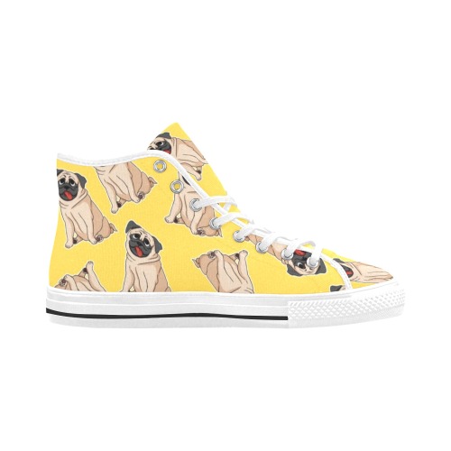 Pugs - Yellow Vancouver H Women's Canvas Shoes (1013-1)