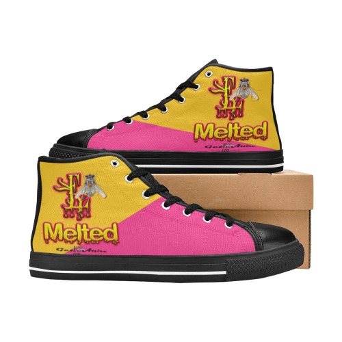 Melted Collectable Fly Women's Classic High Top Canvas Shoes (Model 017)