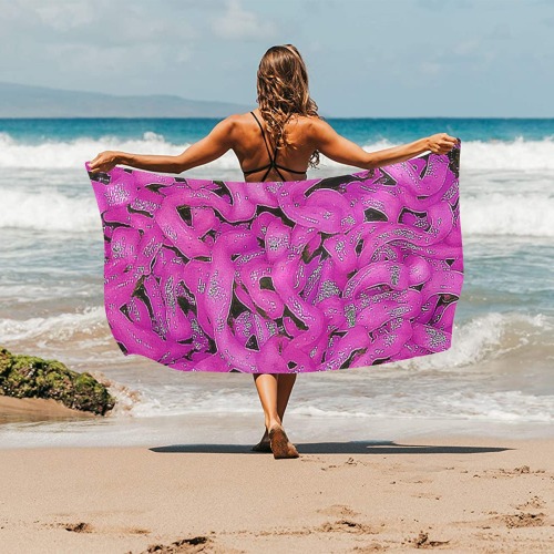 Pink Ramen Beach Towel 30"x 60"