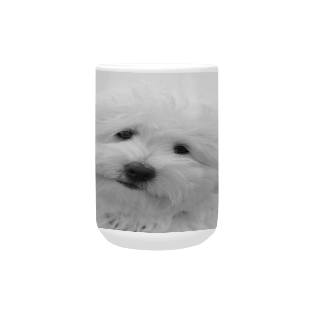 White Poodle Custom Ceramic Mug (15OZ)