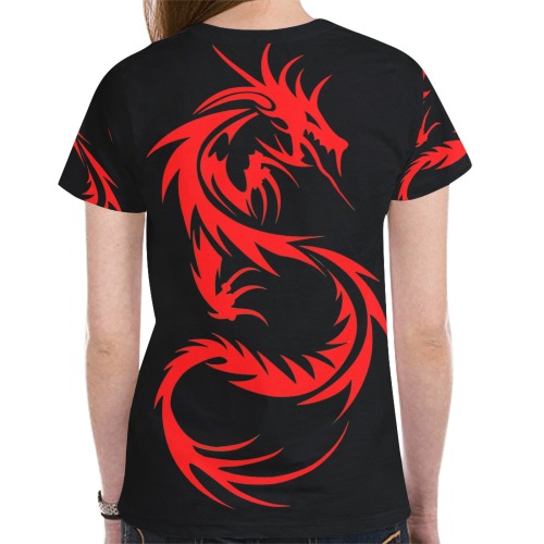 Red Dragon New All Over Print T-shirt for Women (Model T45)