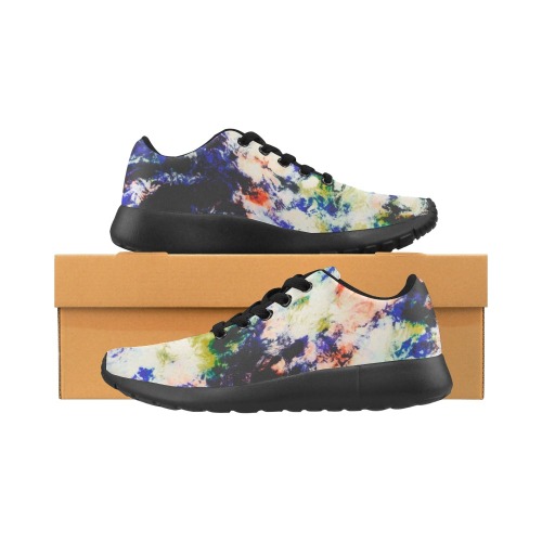 Modern watercolor colorful marbling Women’s Running Shoes (Model 020)
