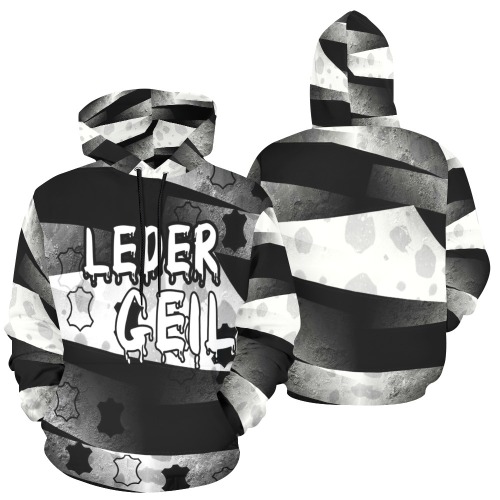 Leder Geil by Nico Bielow All Over Print Hoodie for Men (USA Size) (Model H13)