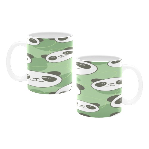 Cute Panda pattern Mug White Mug(11OZ)