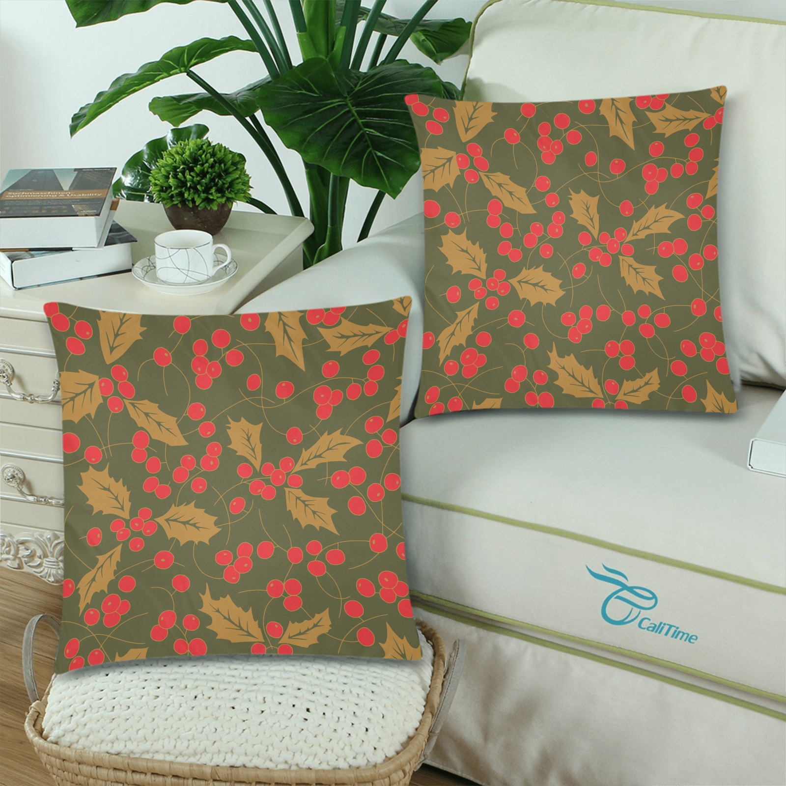 Pillow case Custom Zippered Pillow Cases 18"x 18" (Twin Sides) (Set of 2)