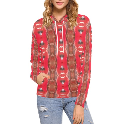 Magma All Over Print Hoodie for Women (USA Size) (Model H13)