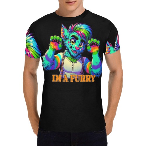 Furry by Fetisgworld All Over Print T-Shirt for Men (USA Size) (Model T40)