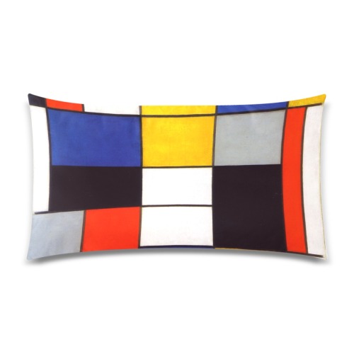 Composition A by Piet Mondrian Rectangle Pillow Case 20"x36"(Twin Sides)