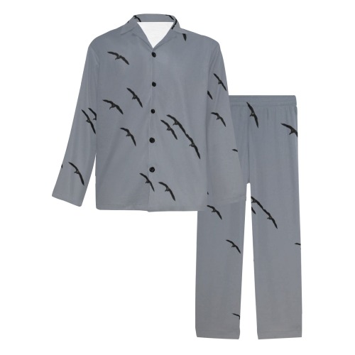 Evening Flight Men's V-Neck Long Pajama Set