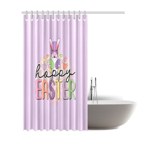 Hoppy Easter Gnome Shower Curtain 72"x84"