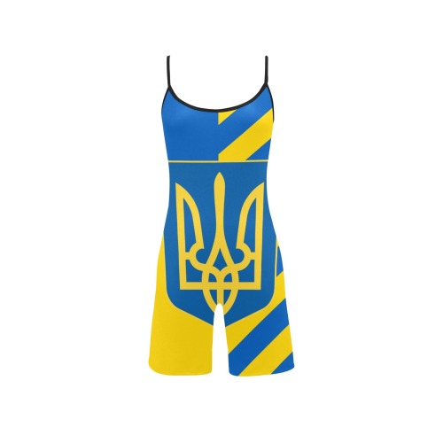 UKRAINE Women's Short Yoga Bodysuit