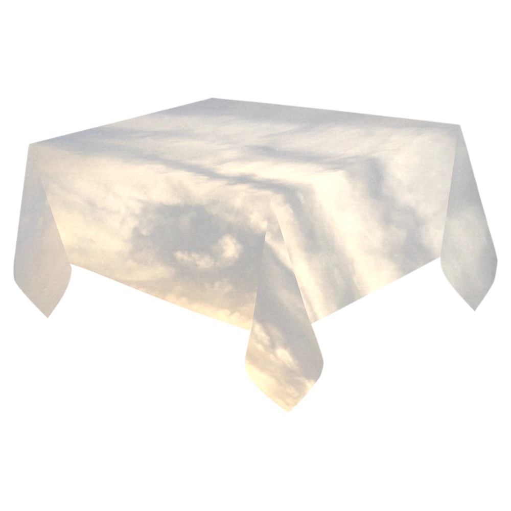 Rippled Cloud Collection Cotton Linen Tablecloth 52"x 70"