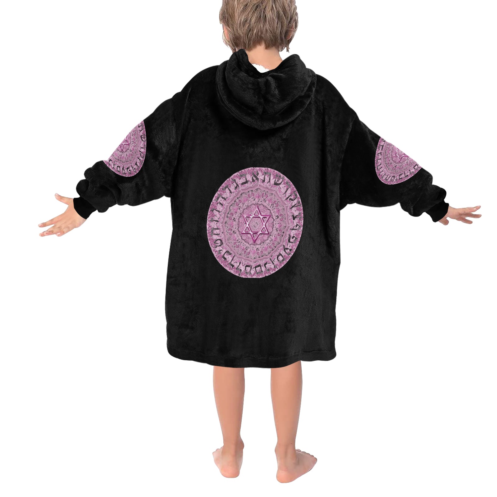 black Blanket Hoodie for Kids