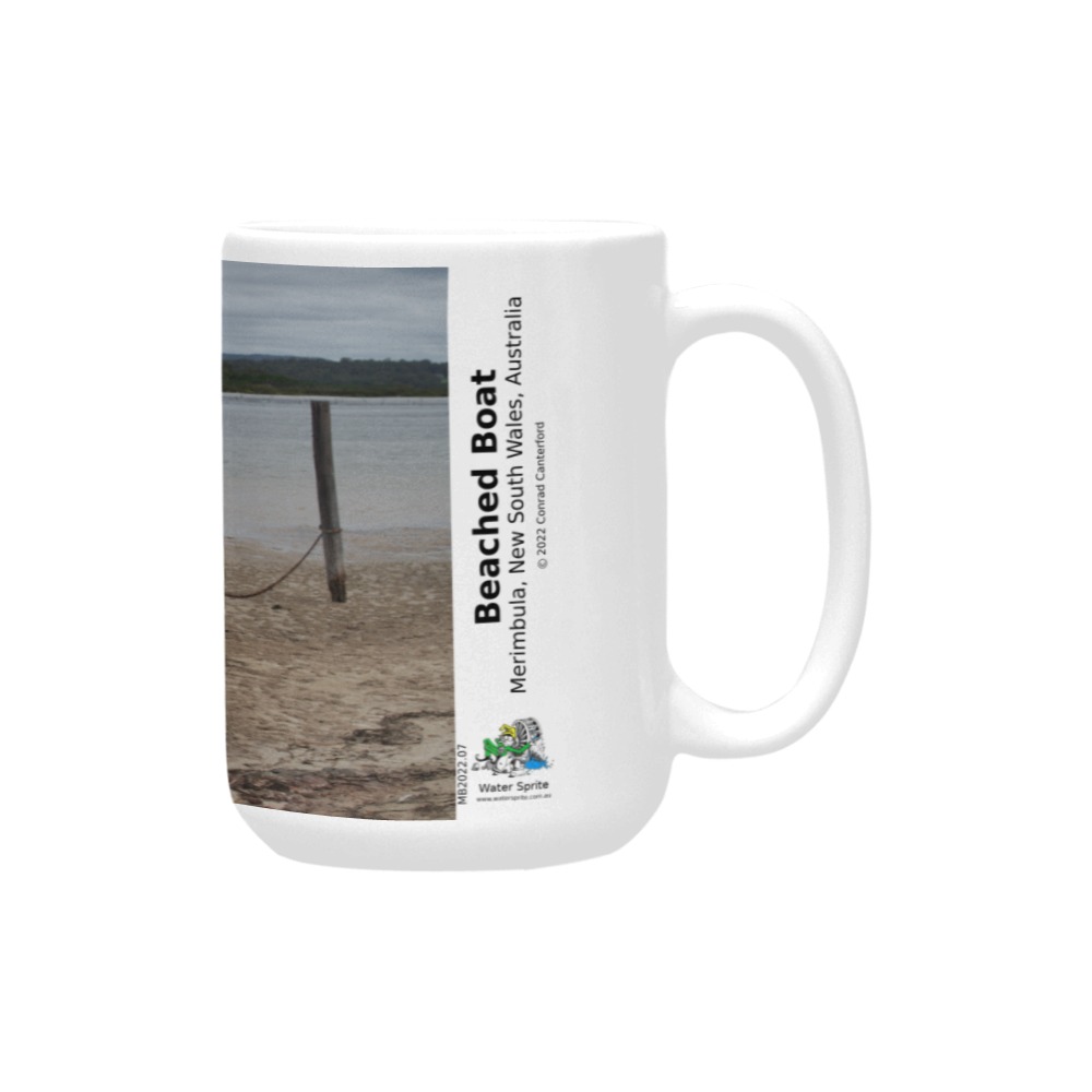 Beached Boat Scenic Mug (443ml/15oz) - MB2022.07 SQ Custom Ceramic Mug (15OZ)