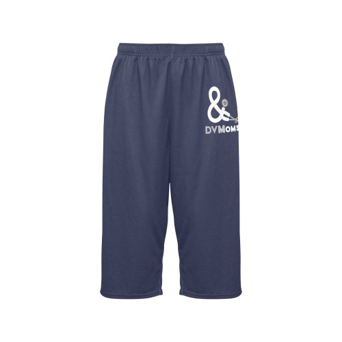 Cropped pants navy Cropped Pajama Pants (Model L66)