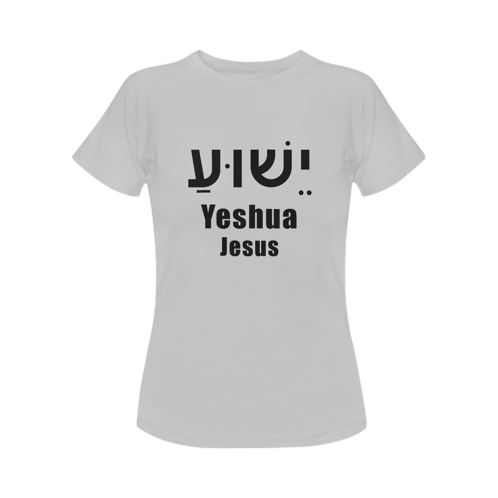 Yeshua Tee Gray Women Women's T-Shirt in USA Size (Front Printing Only)