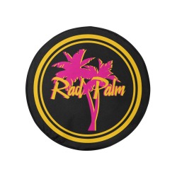 Rad Palm Yellow Black and Pink Circle Logo 32 Inch Spare Tire Cover