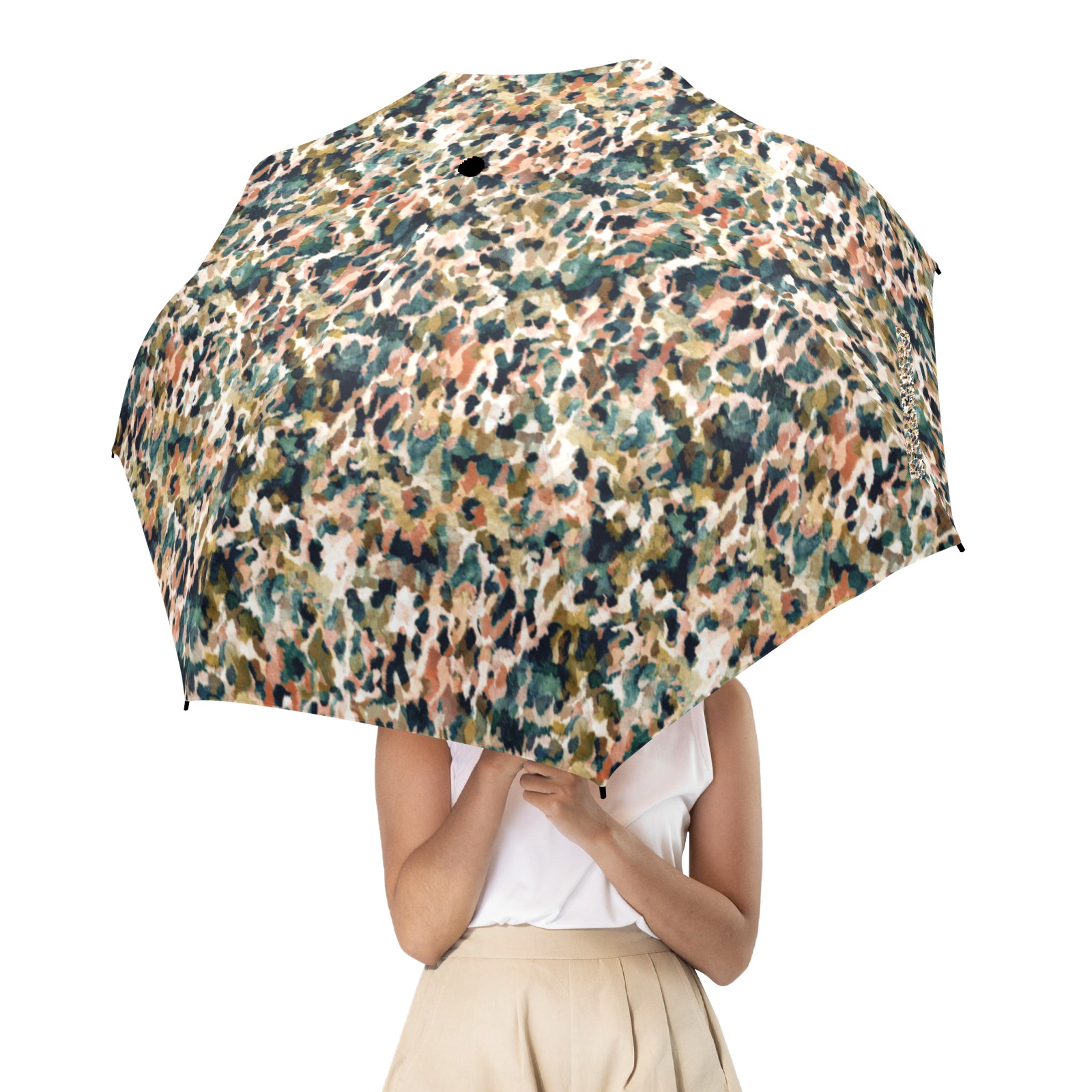 Star Colorful Pattern Print Automatic Foldable Umbrella