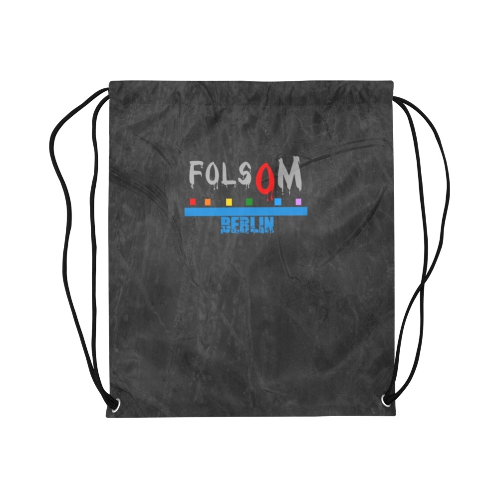 Folsom berlin by Fetishworld Large Drawstring Bag Model 1604 (Twin Sides)  16.5"(W) * 19.3"(H)