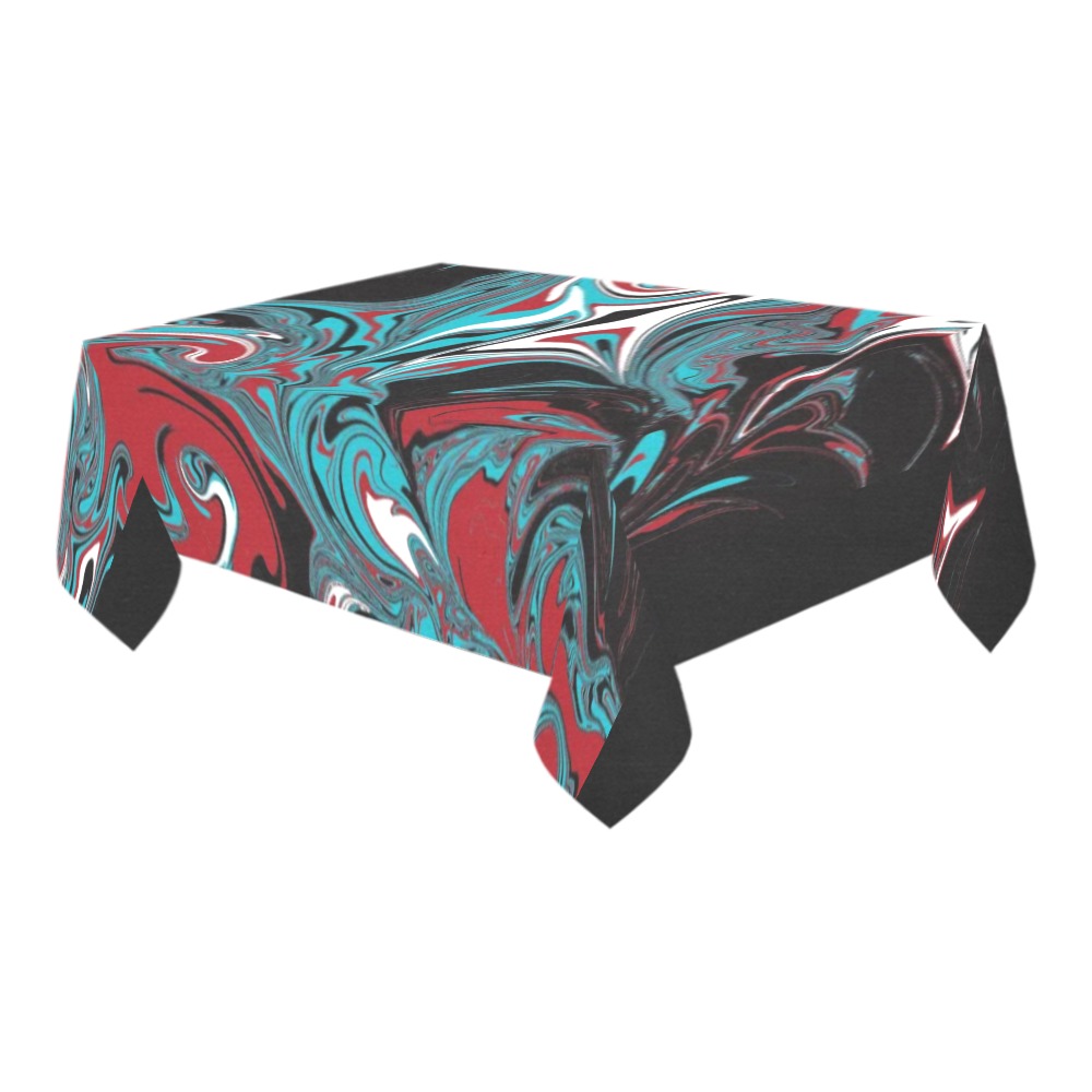Dark Wave of Colors Thickiy Ronior Tablecloth 90"x 60"