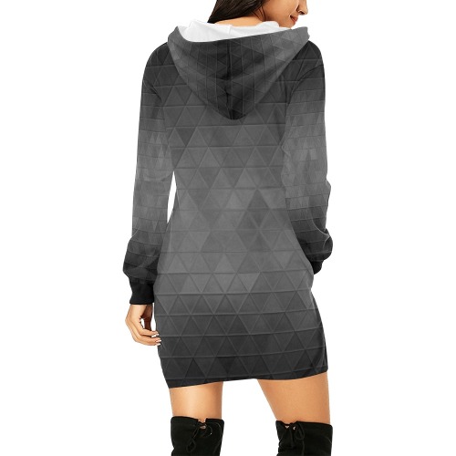 mosaic triangle 15 All Over Print Hoodie Mini Dress (Model H27)