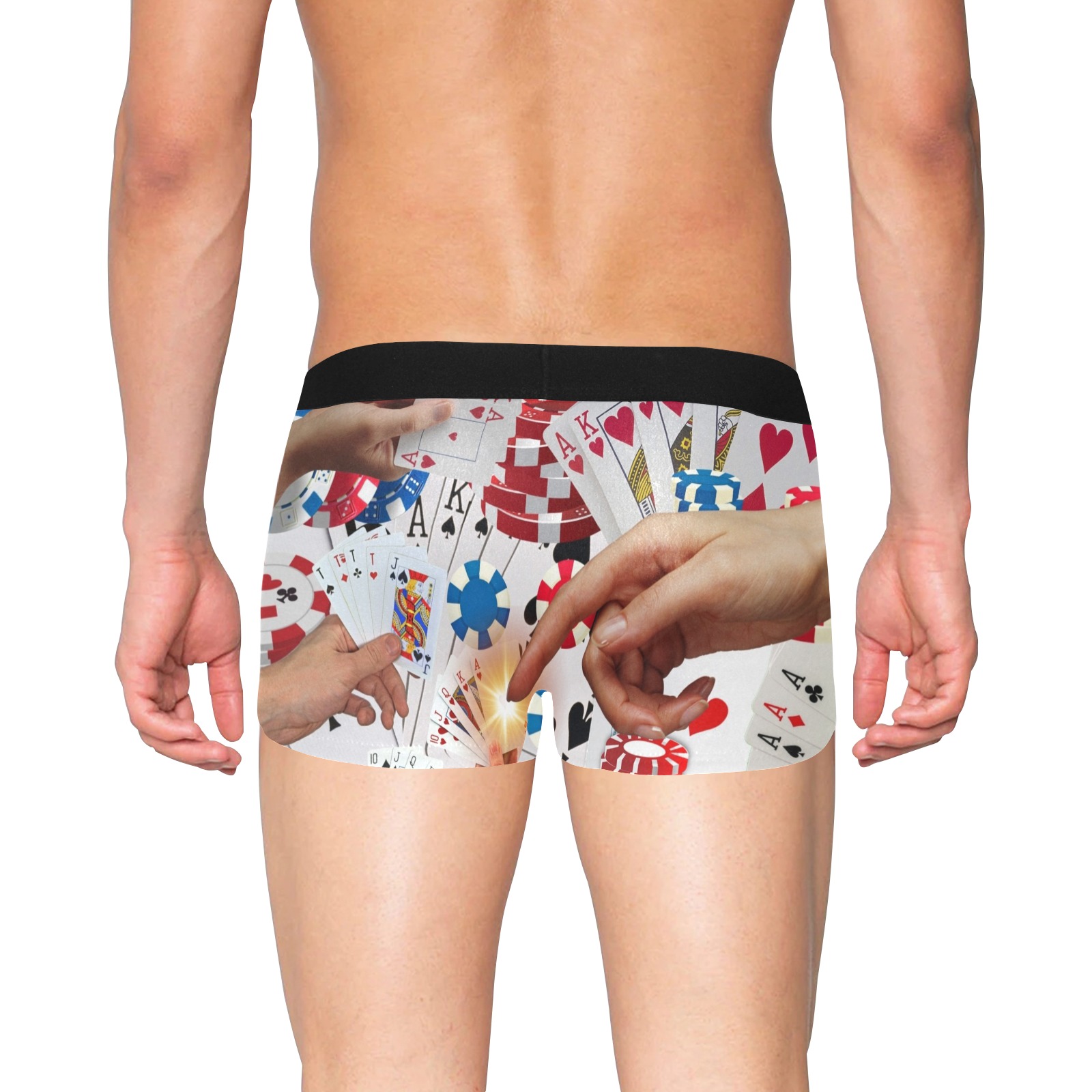 POKER NIGHT TOO Men's Boxer Briefs with Fly (Model L49)