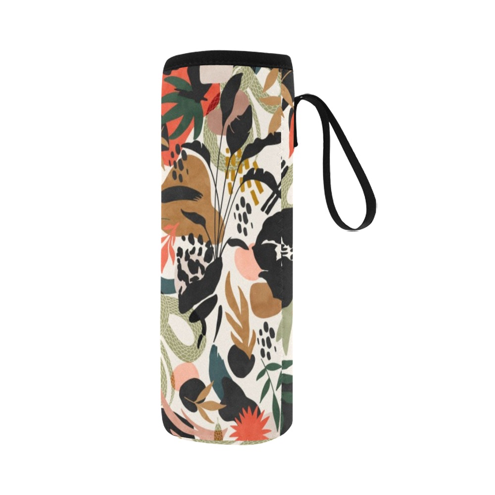 Abstract snakes shapes nature 63 Neoprene Water Bottle Pouch/Large