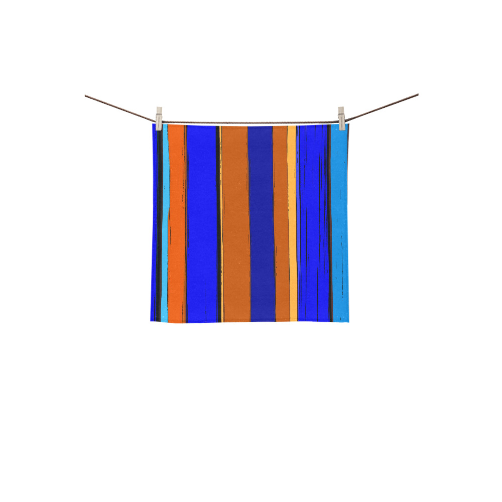 Abstract Blue And Orange 930 Square Towel 13“x13”