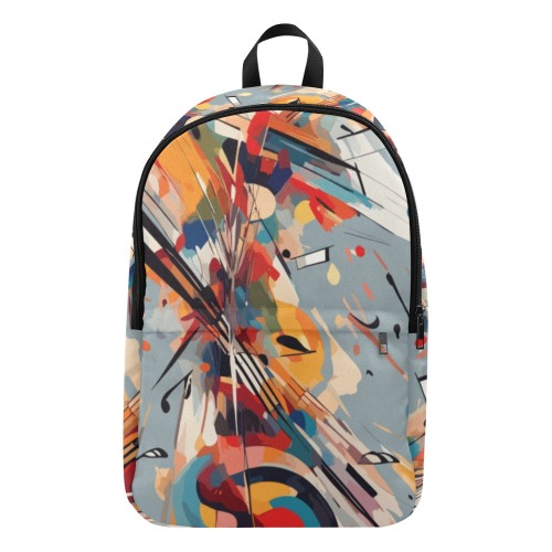 Music and notes. Charming colorful abstract art Fabric Backpack for Adult (Model 1659)