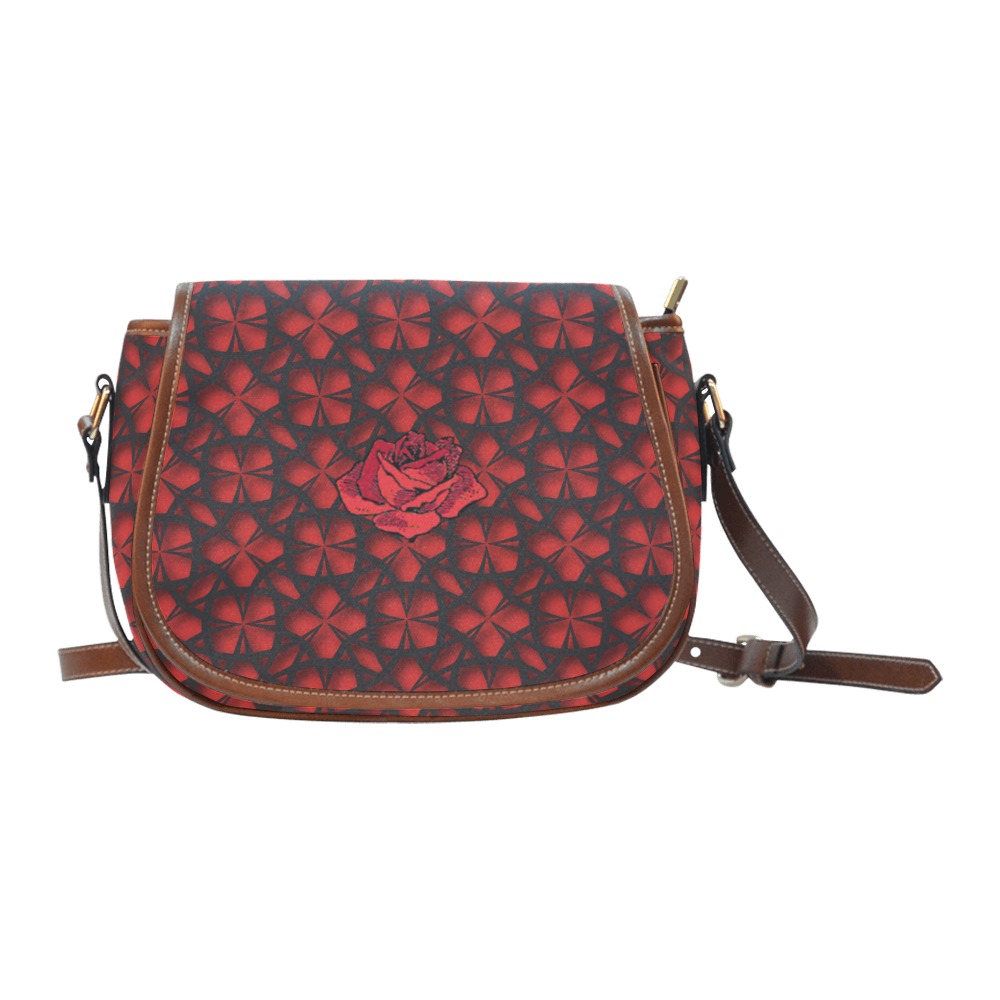 Spanish Rose Saddle Bag/Small (Model 1649) Full Customization