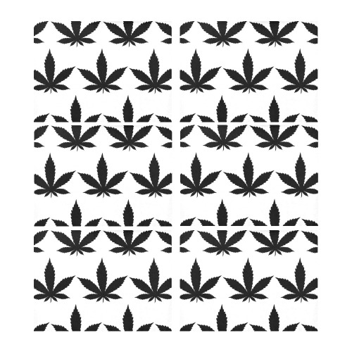 Marijuana leaf black Placemat 14’’ x 19’’ (Set of 6)